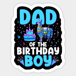 Dad Of The Birthday Boy Llama Sticker